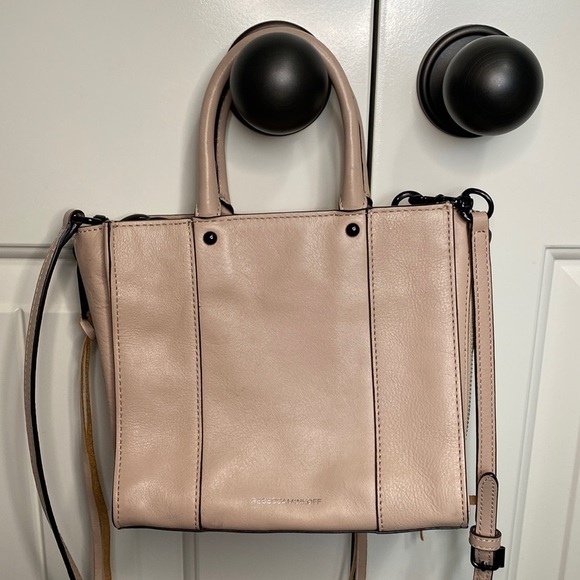 Rebecca minkoff Mab Side Zipper Tote Tassel Pull Pink Adjustable Strap Purse - Picture 5 of 14